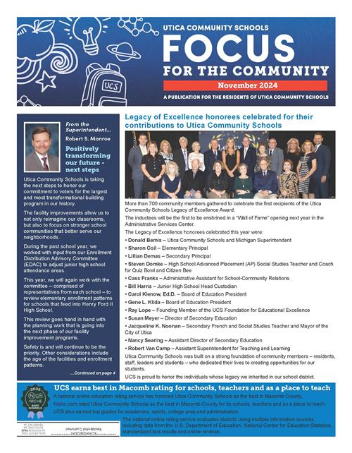 November 2024 Focus for the Community Newsletter